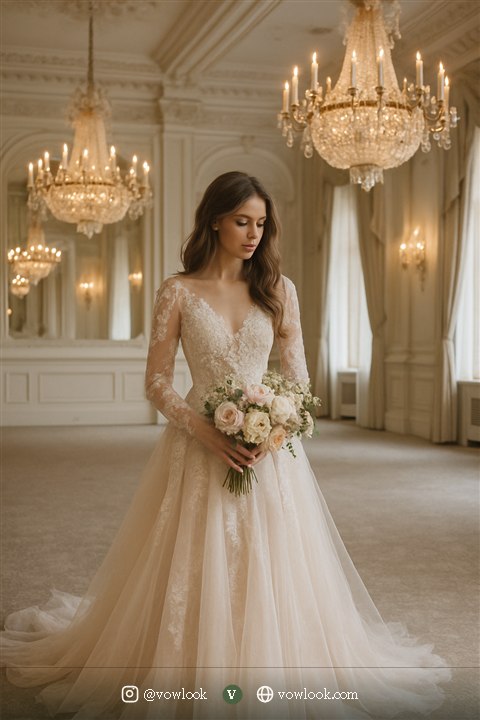 Romantic Ballroom wedding look