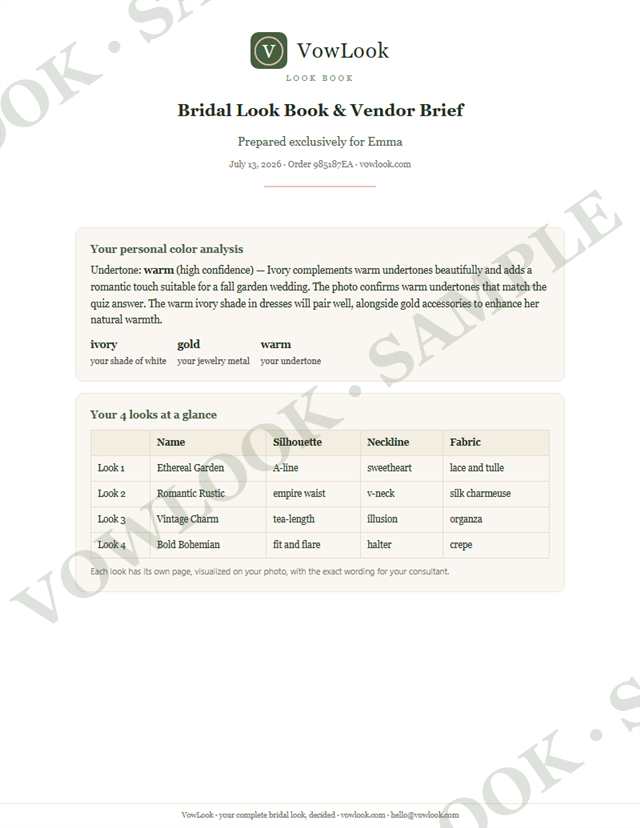 Report cover and personal color analysis (sample)